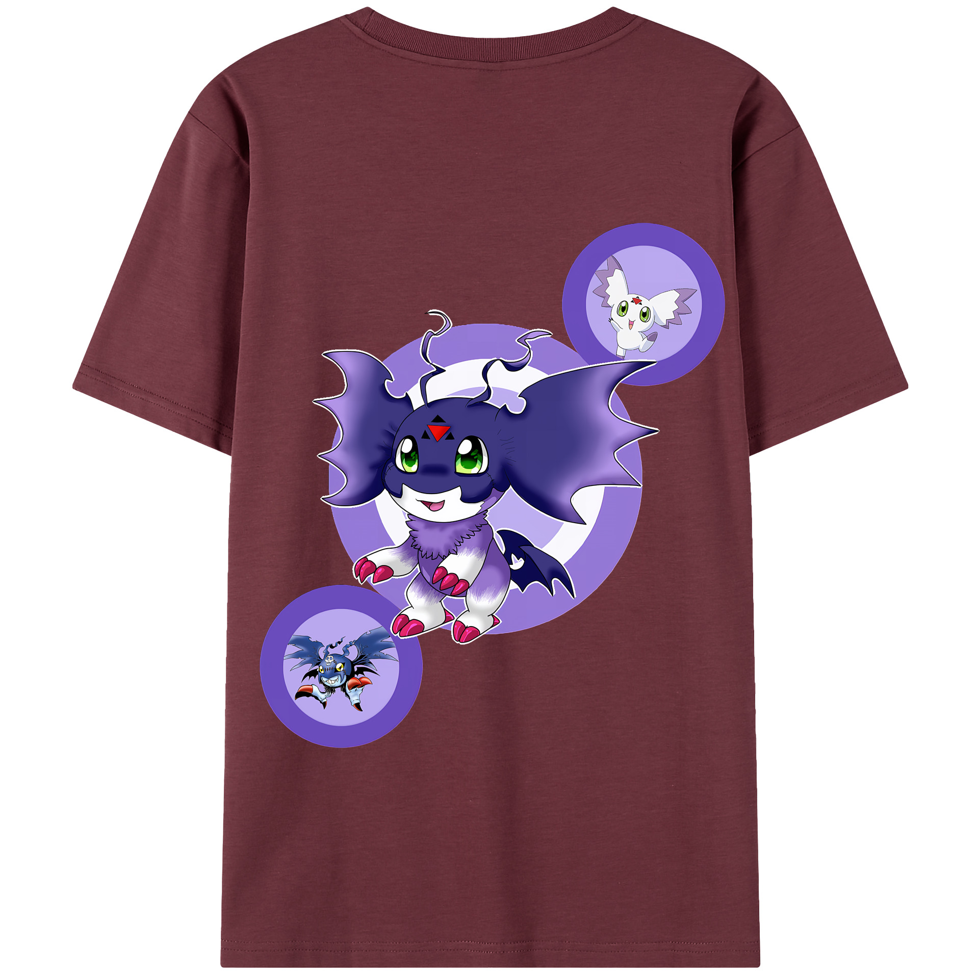（画像用） Digimon デジタルモンスター/デジモン 綿100％半袖Tシャツ（背面プリント）